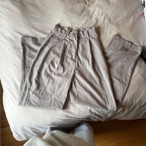 Women’s bershka taupe trousers wide leg